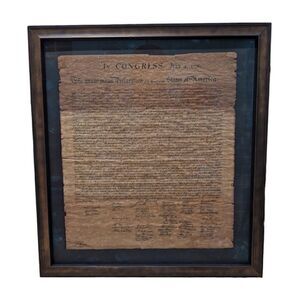 In Congress July 4 1776 US Declaration of Independence Printed Frame 18x19